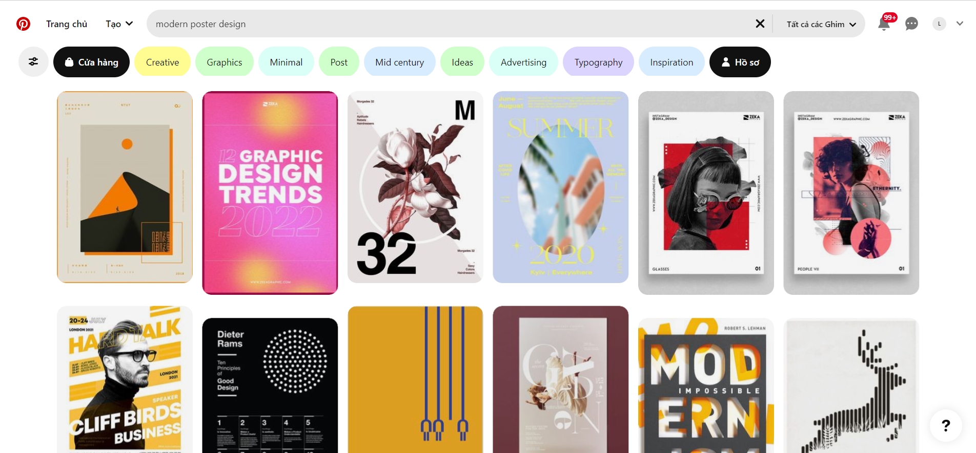 Pinterest - nguồn poster đẹp