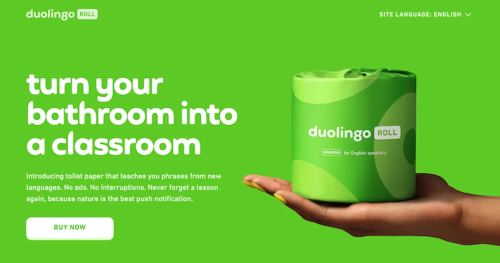 chiến dịch marketing ngày cá tháng tư của Duolingo