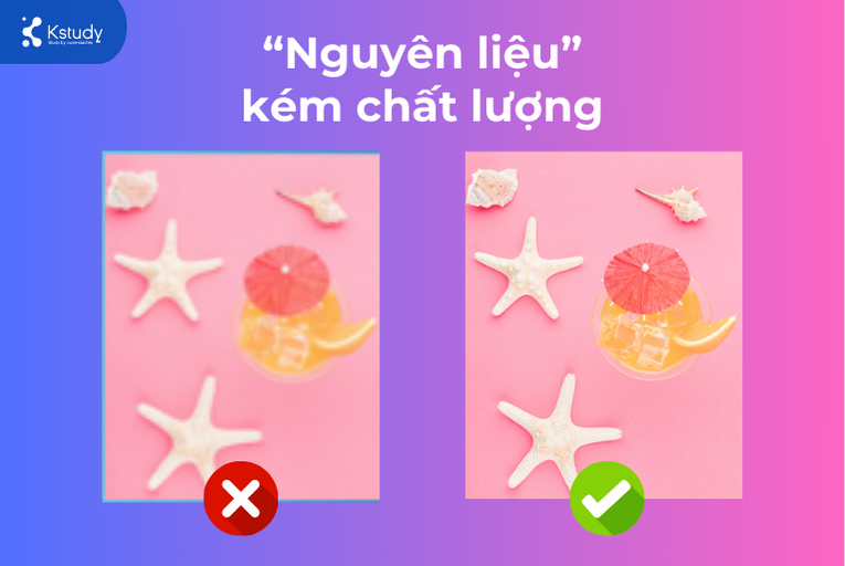 ảnh chất lượng thấp trong thiết kế